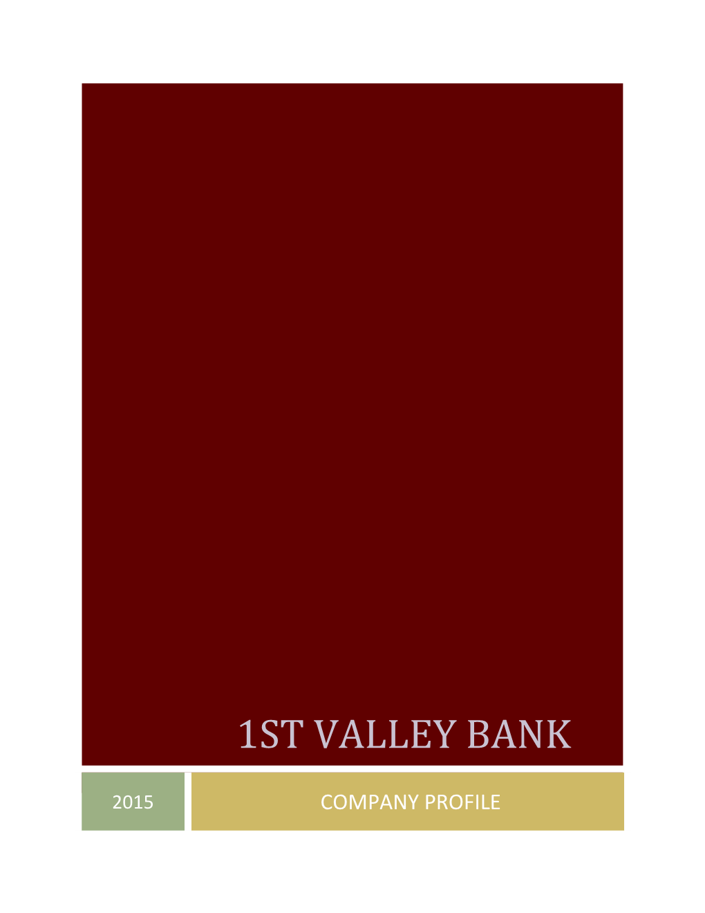 1St Valley Bank