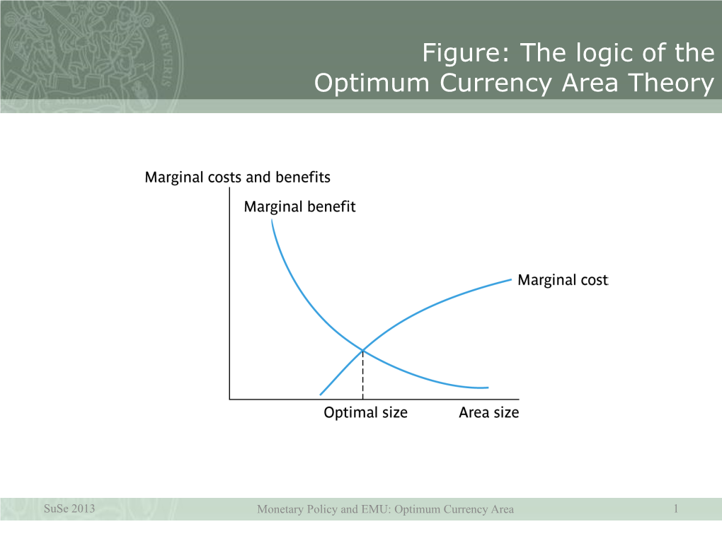 The Logic of the Optimum Currency Area Theory