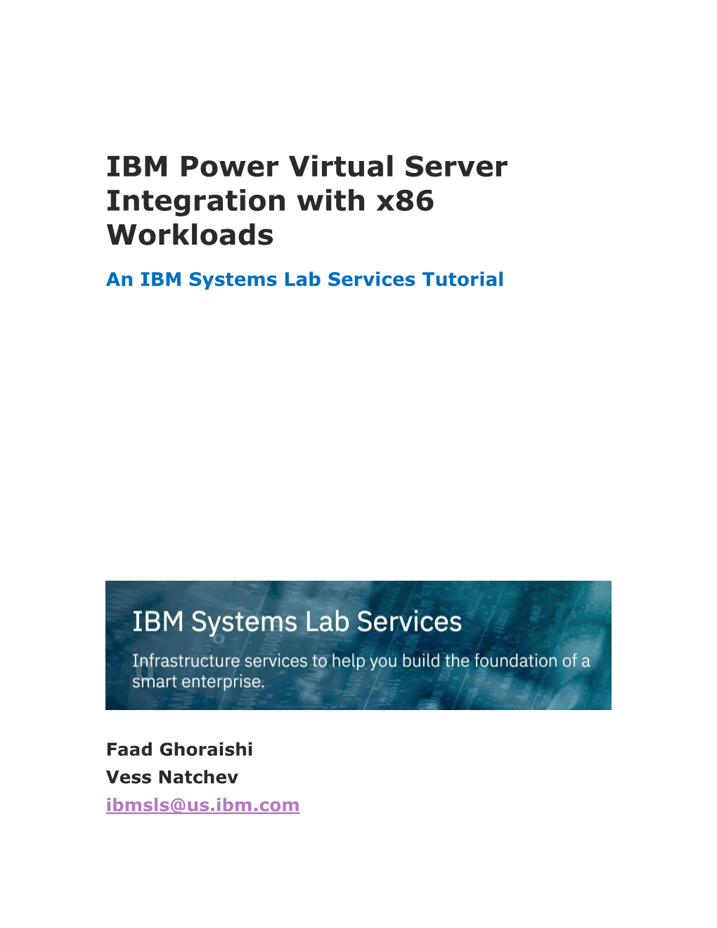 IBM Power Virtual Server Integration with X86 Workloads
