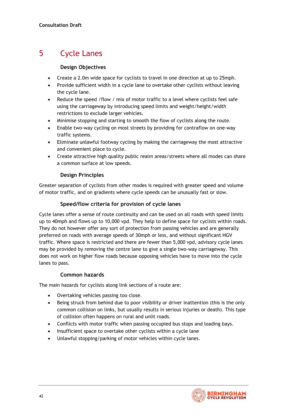 Chapter 5: Cycle Lanes