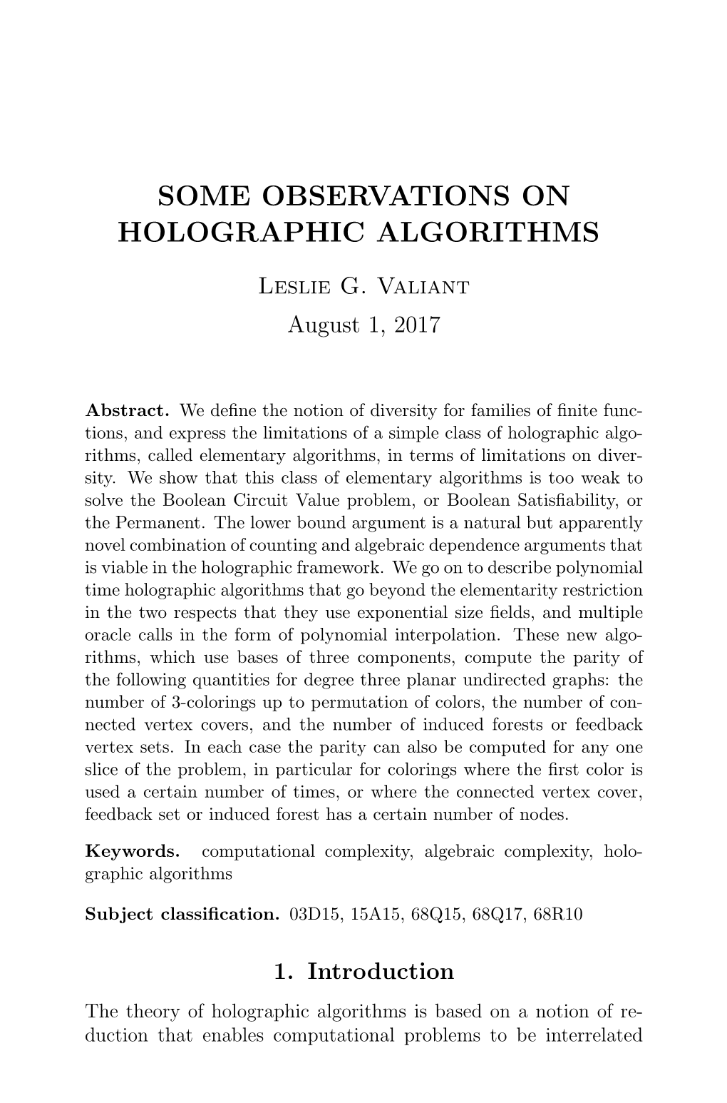 Some Observations on Holographic Algorithms