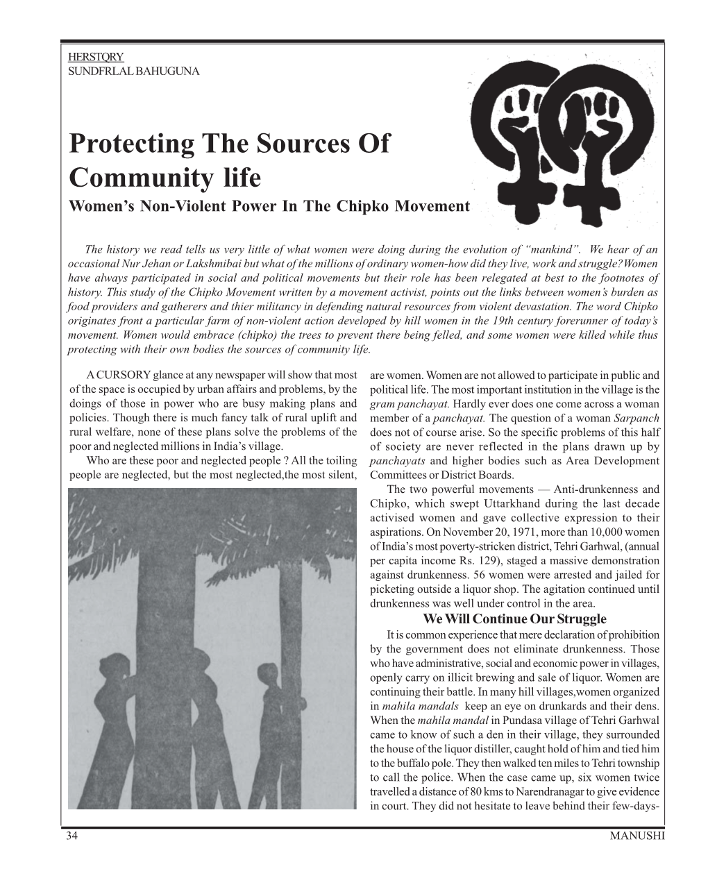 Women's Non-Violent Power in the Chipko Movement