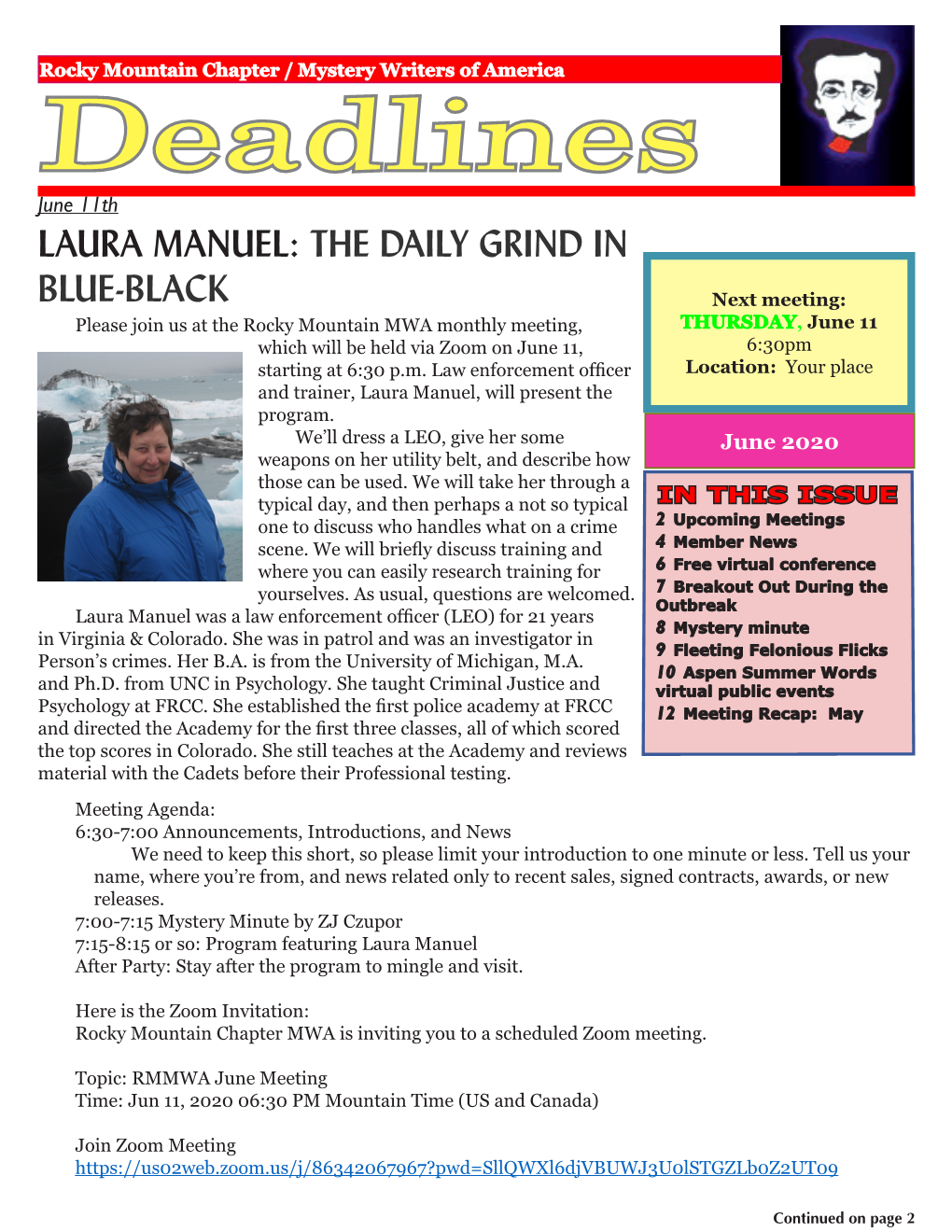 Deadlines June 11Th Laura Manuel: the Daily Grind In