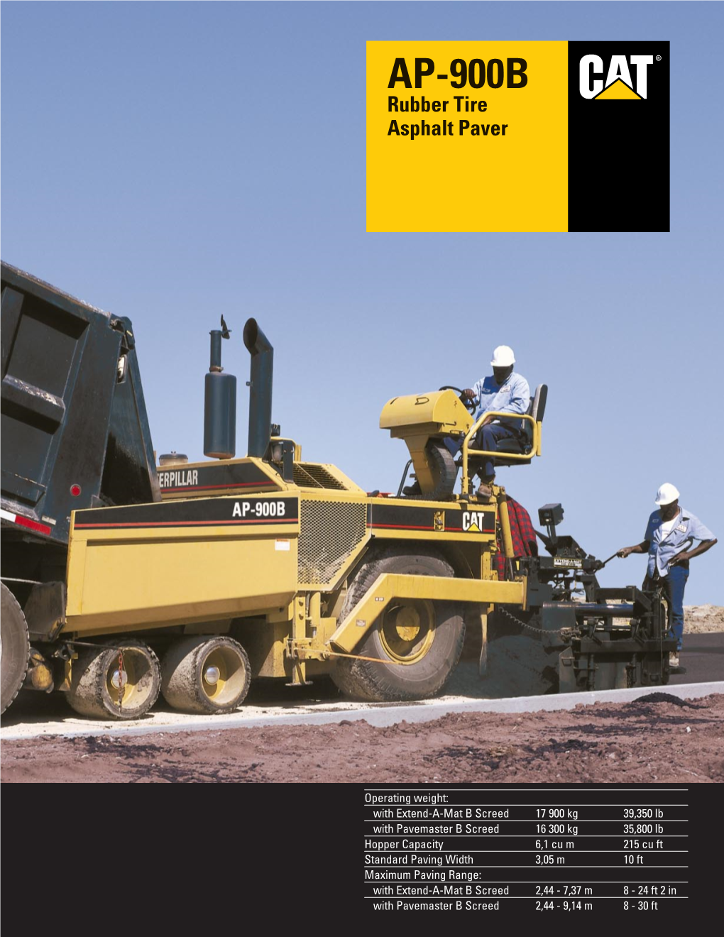 AP-900B Asphalt Paver Specalog