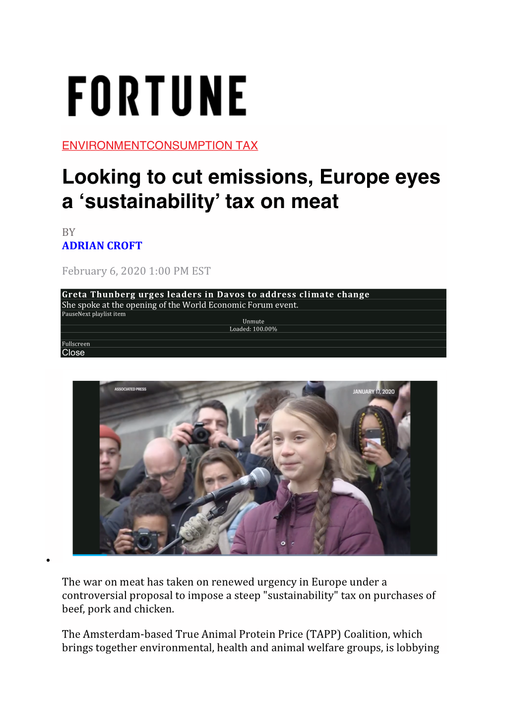 Looking to Cut Emissions, Europe Eyes a 'Sustainability' Tax on Meat
