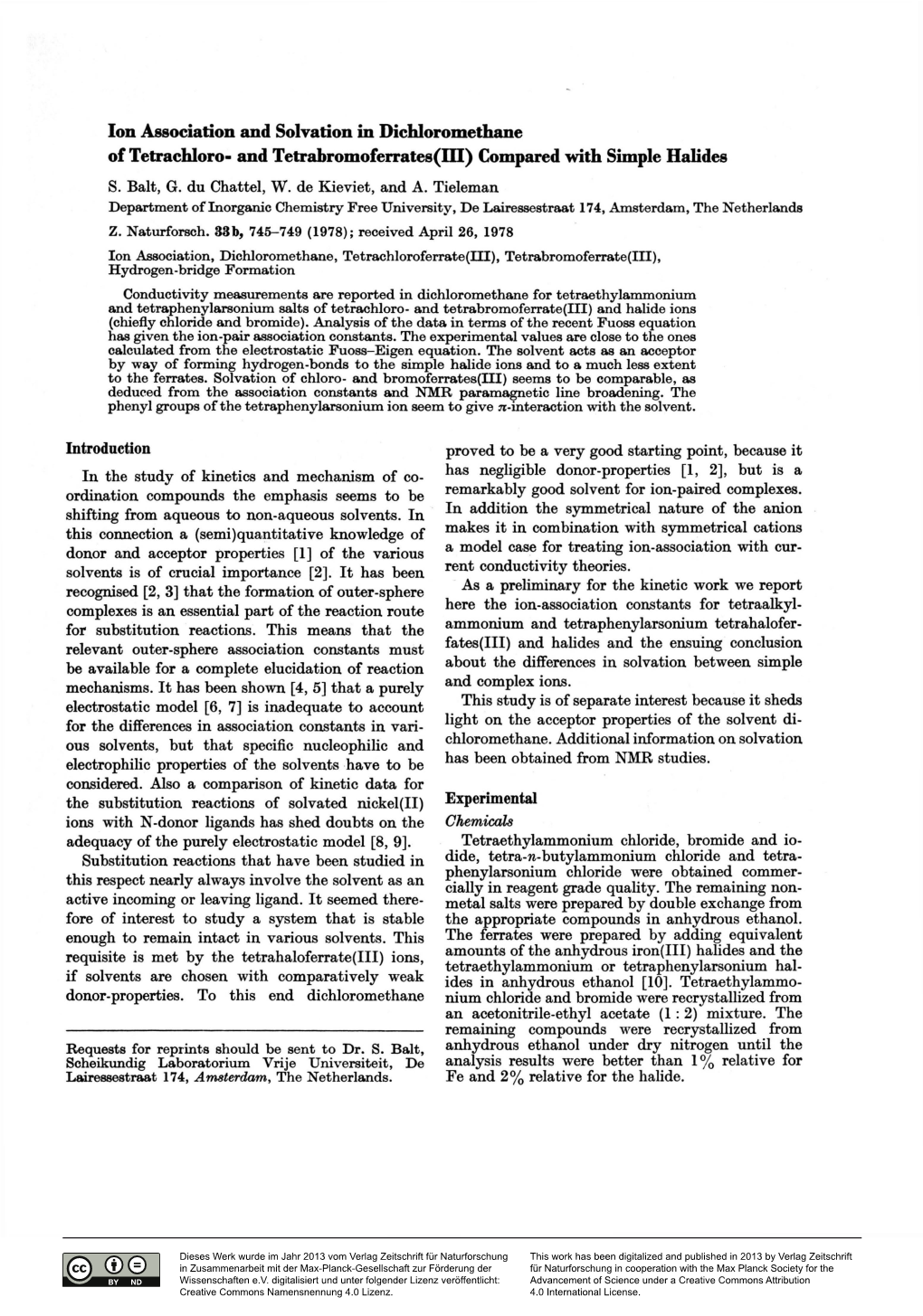 Ion Association and Solvation in Dichloromethane of Tetrachloro- and Tetrabromoferrates(III) Compared with Simple Halides