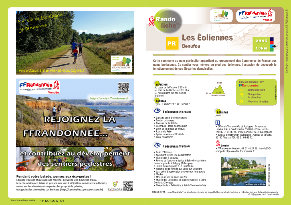 Les Éoliennes 2H45 PR® Beaufou 10Km