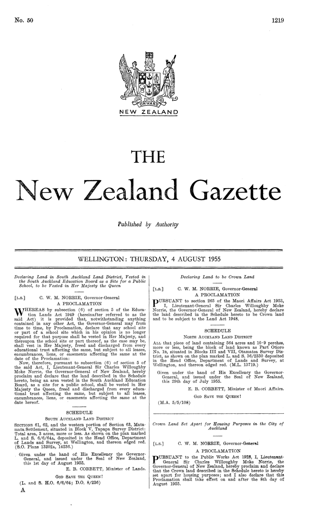 No 50, 4 August 1955, 1219