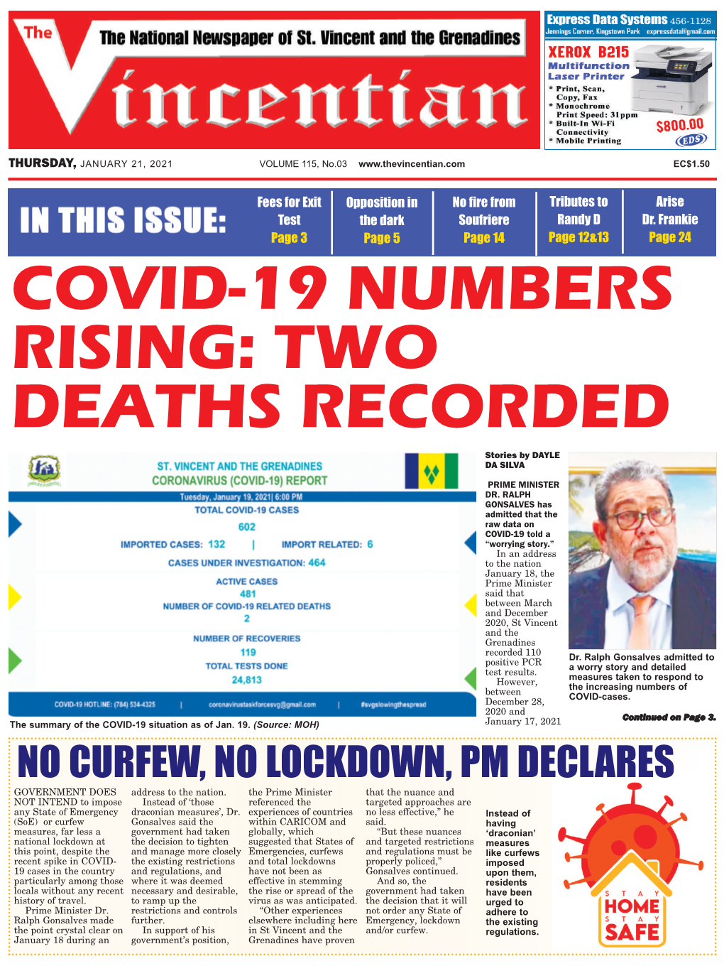 Covid-19 Numbers Rising: Two Deaths Recorded