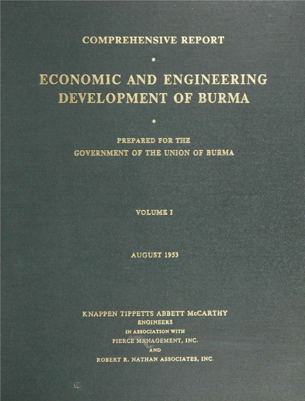 Economic and Engineering Development of Burma 1953