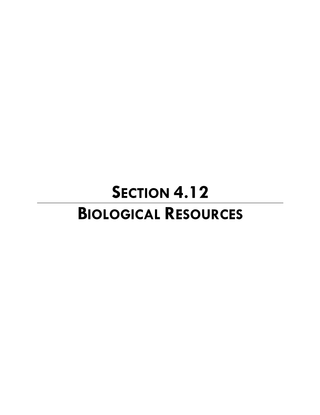 Section 4.12 Biological Resources