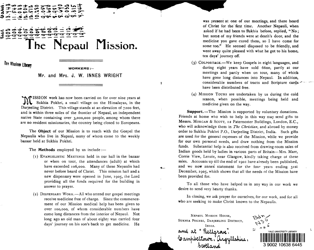 Annual Reports from the Day Missions