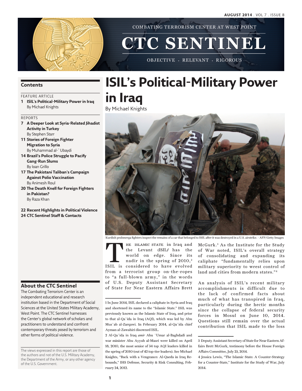 ISIL's Political-Military Power in Iraq