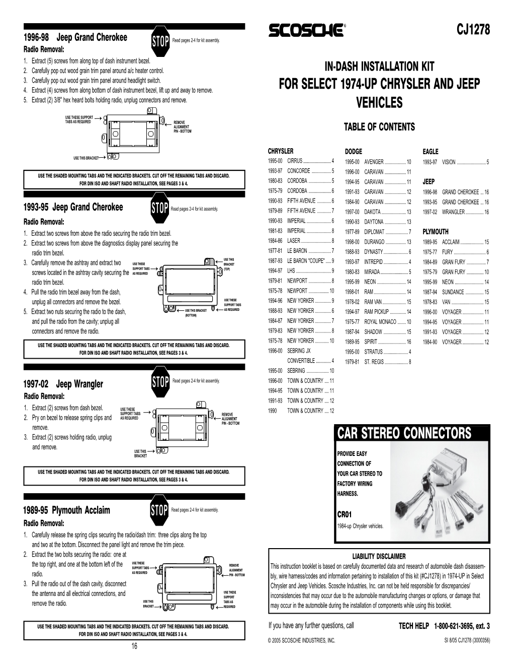 Cj1278 for Select 1974-Up Chrysler and Jeep Vehicles