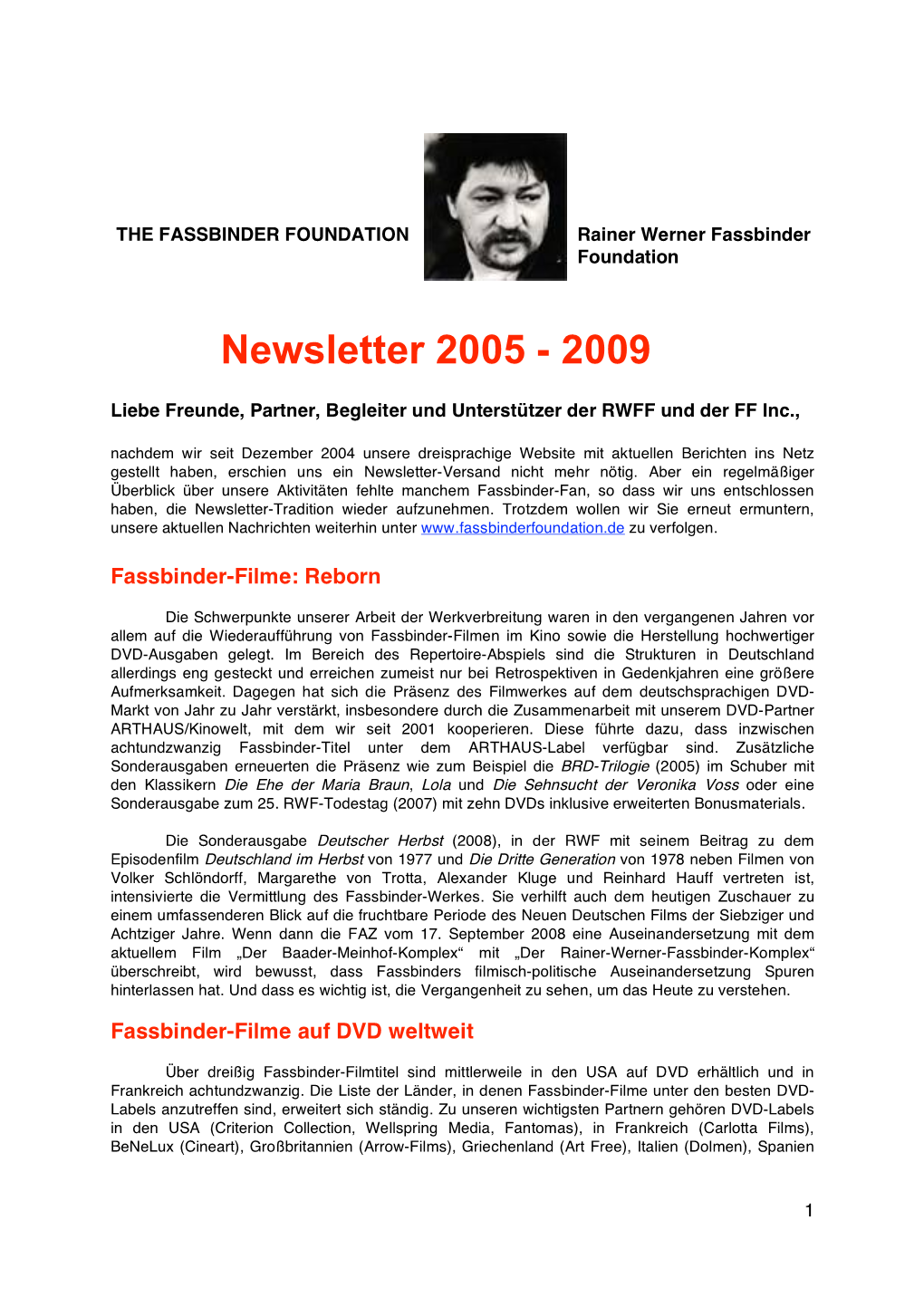 Newsletter 2005 - 2009