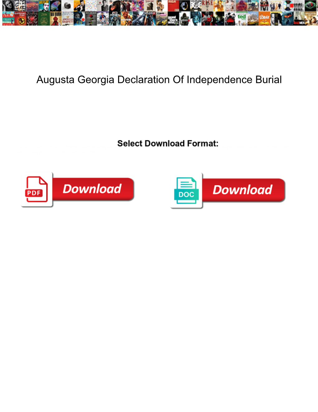 Augusta Georgia Declaration of Independence Burial