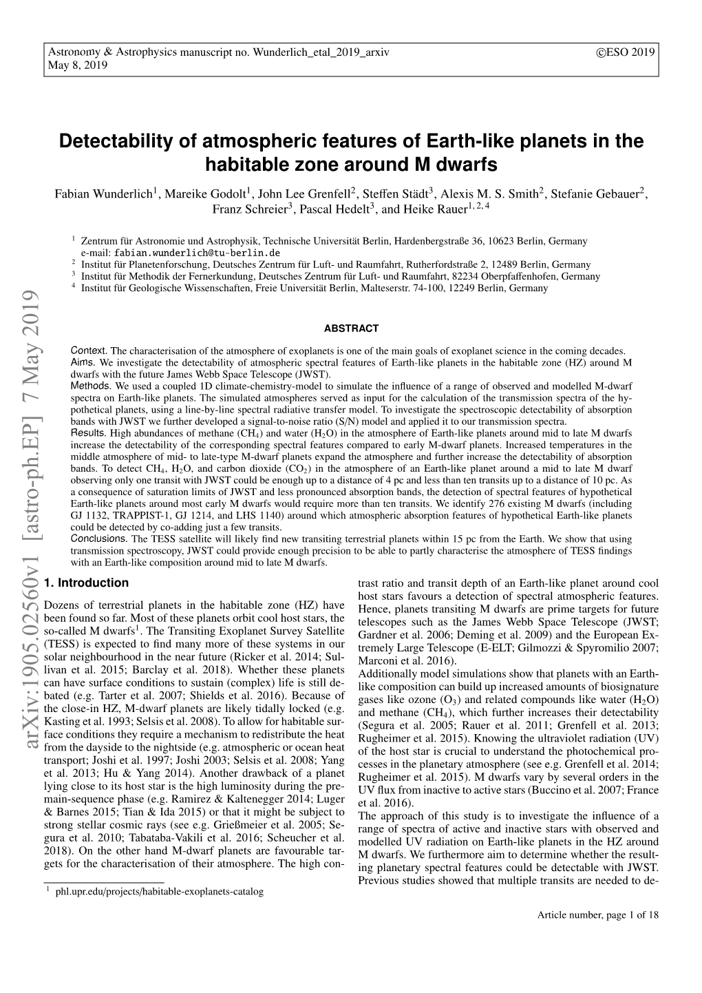 Detectability of Atmospheric Features of Earth-Like Planets in the Habitable