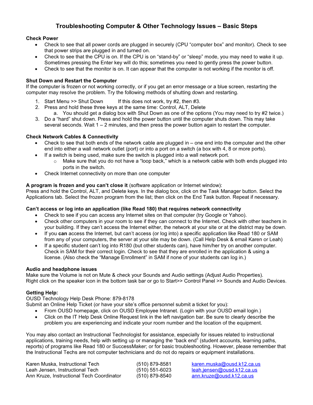 Troubleshooting Computer Issues Basic Steps