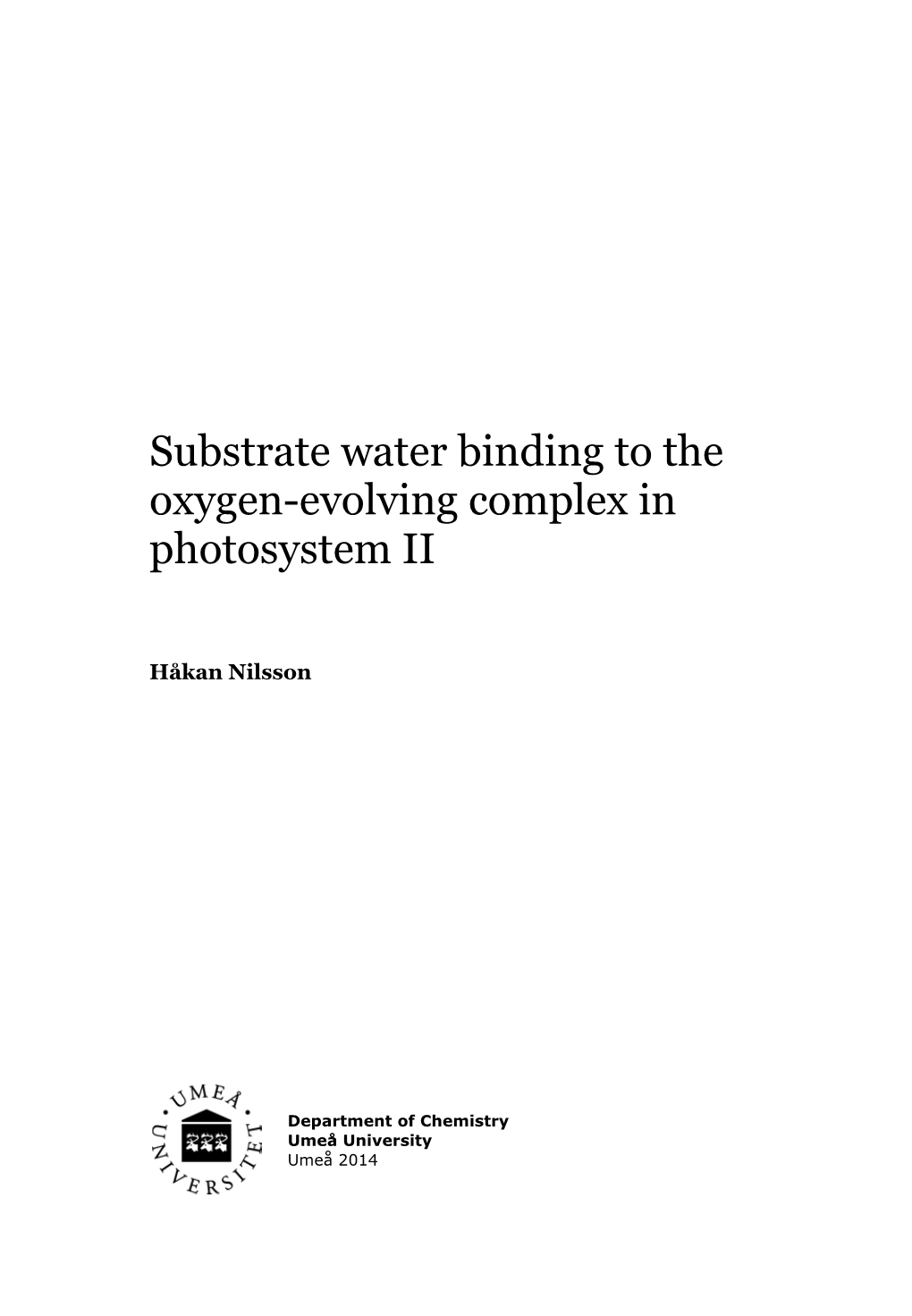 Substrate Water Binding to the Oxygen-Evolving Complex in Photosystem II