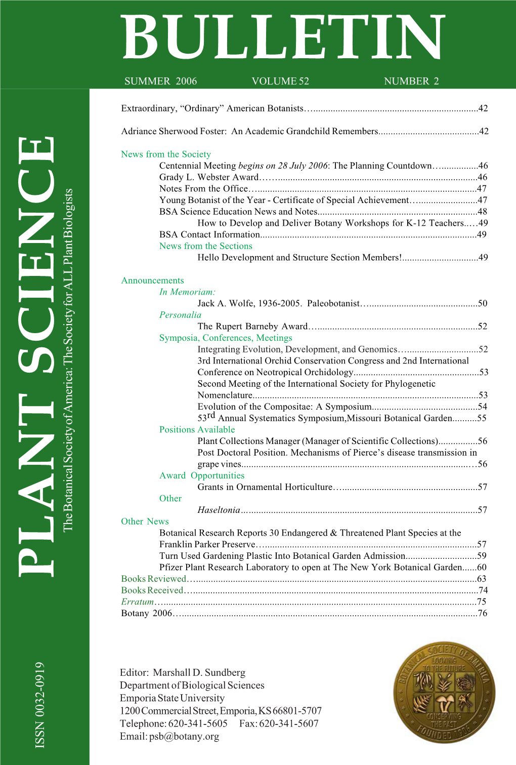 PLANT SCIENCE Books Reviewed…