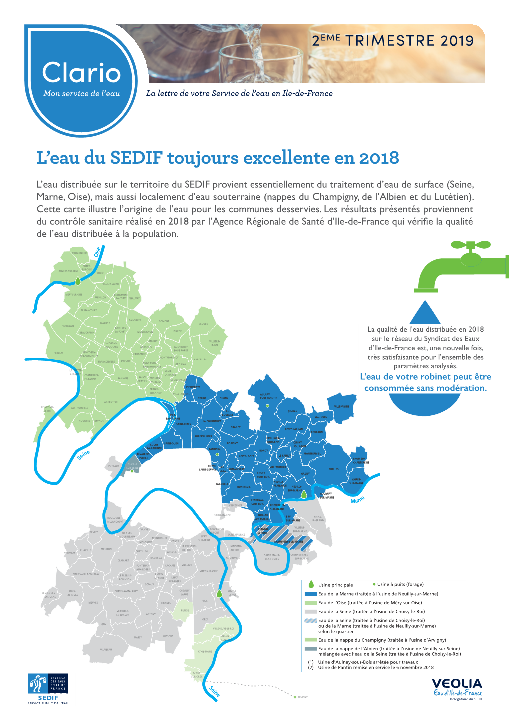 L'eau Du SEDIF Toujours Excellente En 2018