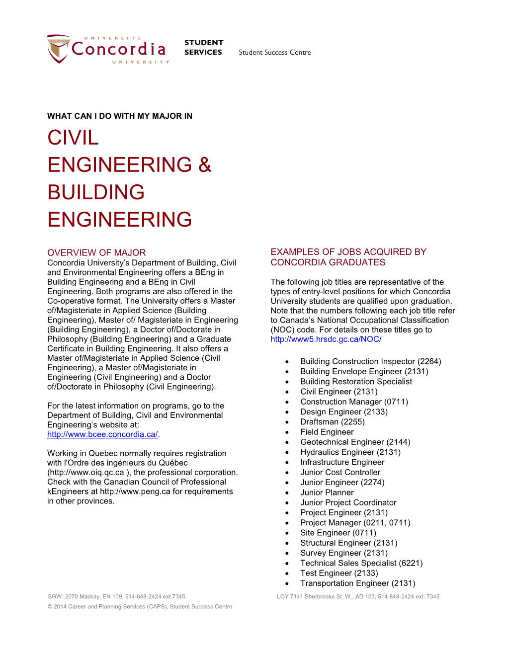 Civil Engineering & Building Engineering