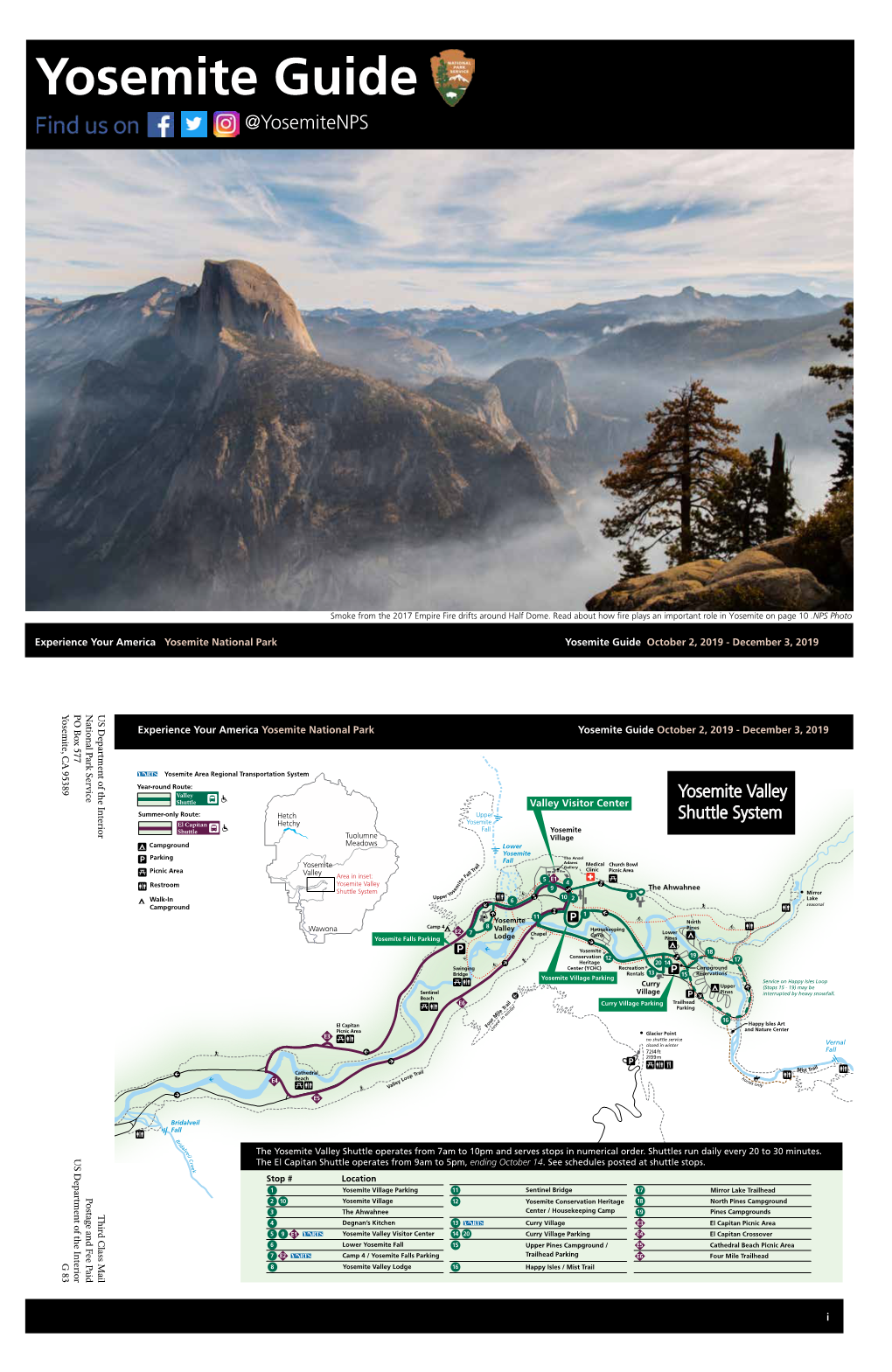 Yosemite Guide Yosemite Guide October 2, 2019 - December 3, 2019 @Yosemitenps