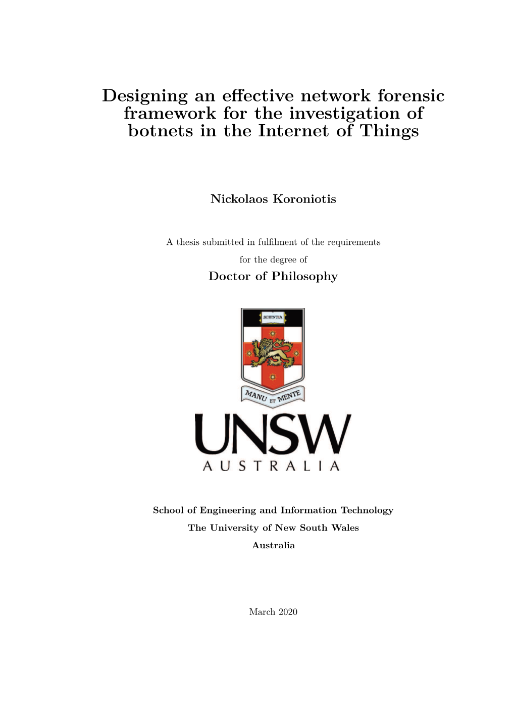 Designing an Effective Network Forensic Framework for The