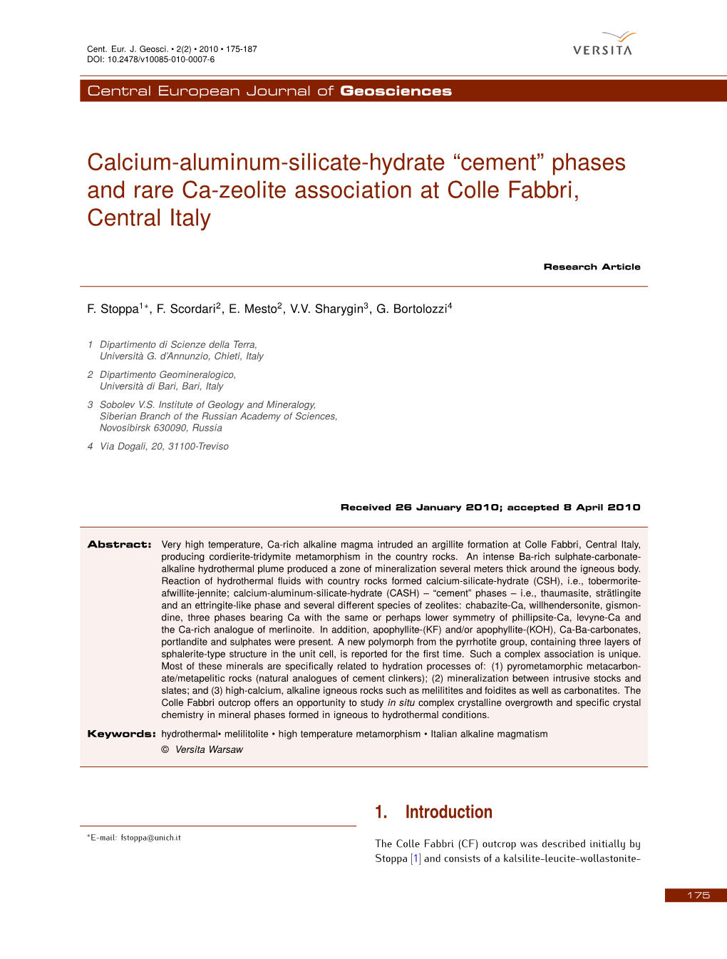 Calcium-Aluminum-Silicate-Hydrate “