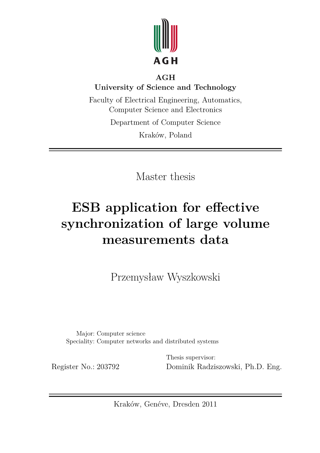 ESB Application for Effective Synchronization of Large Volume Measurements Data