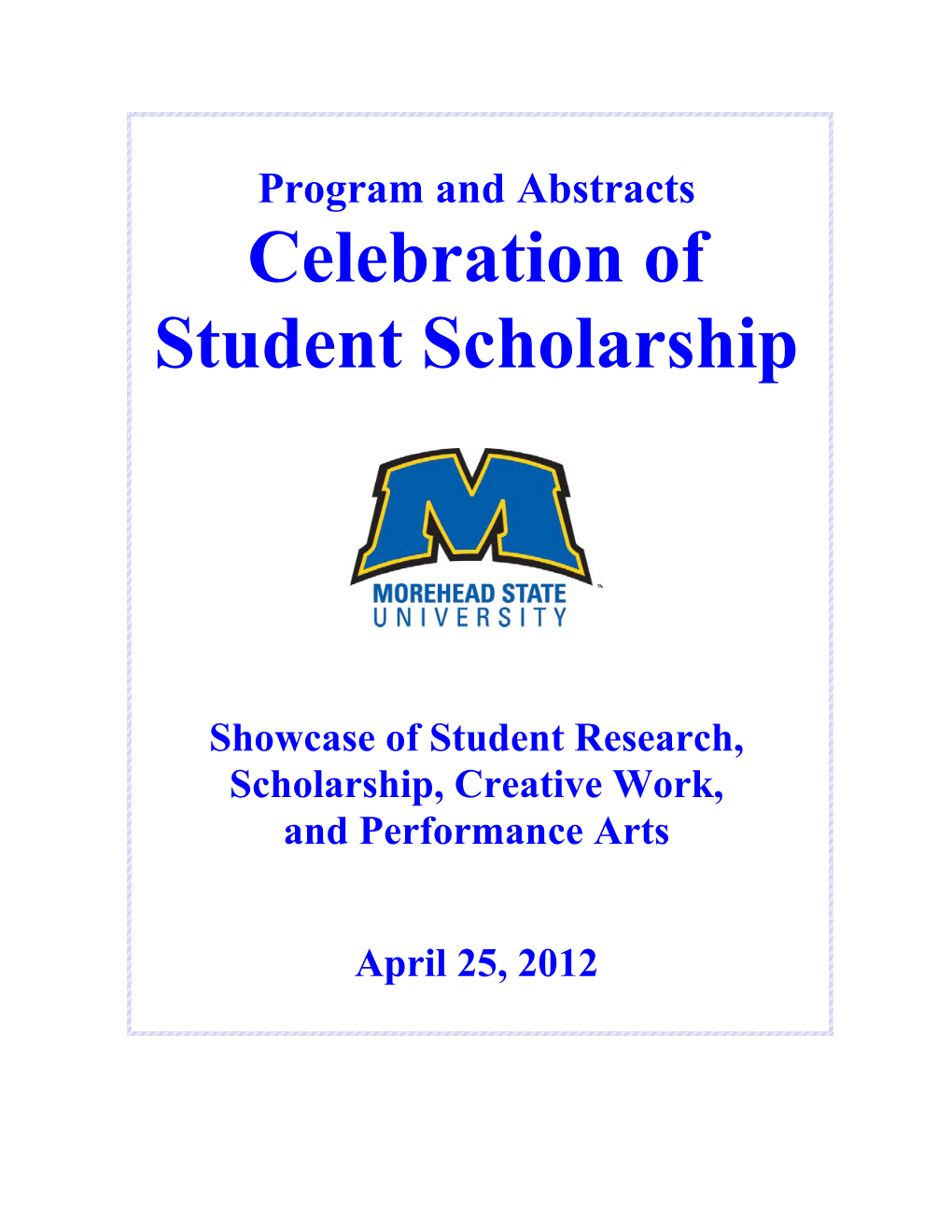 Celebration of Student Scholarship