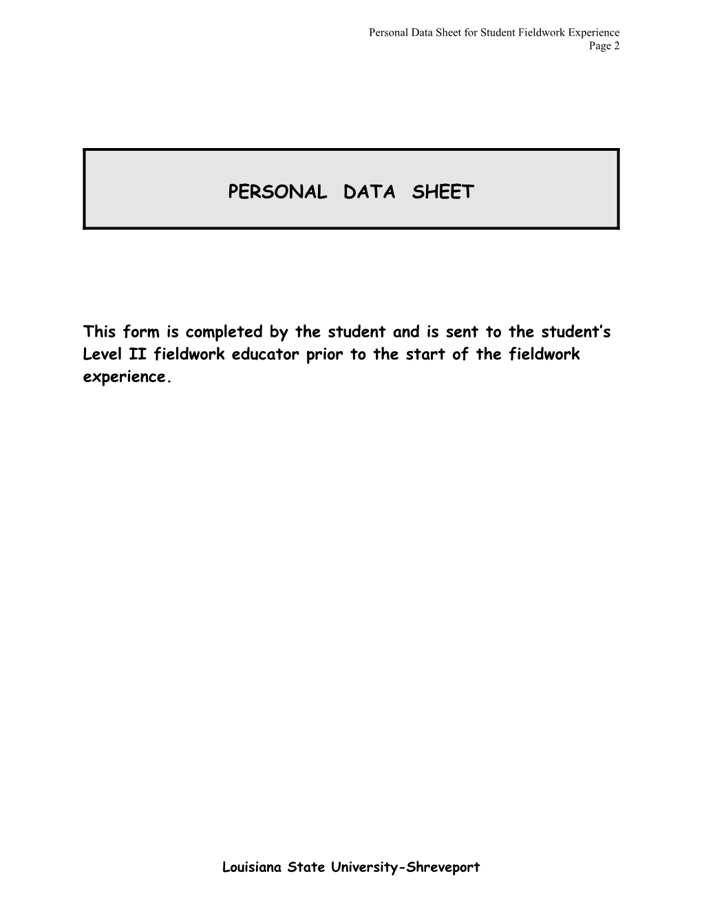 Personal Data Sheet s1