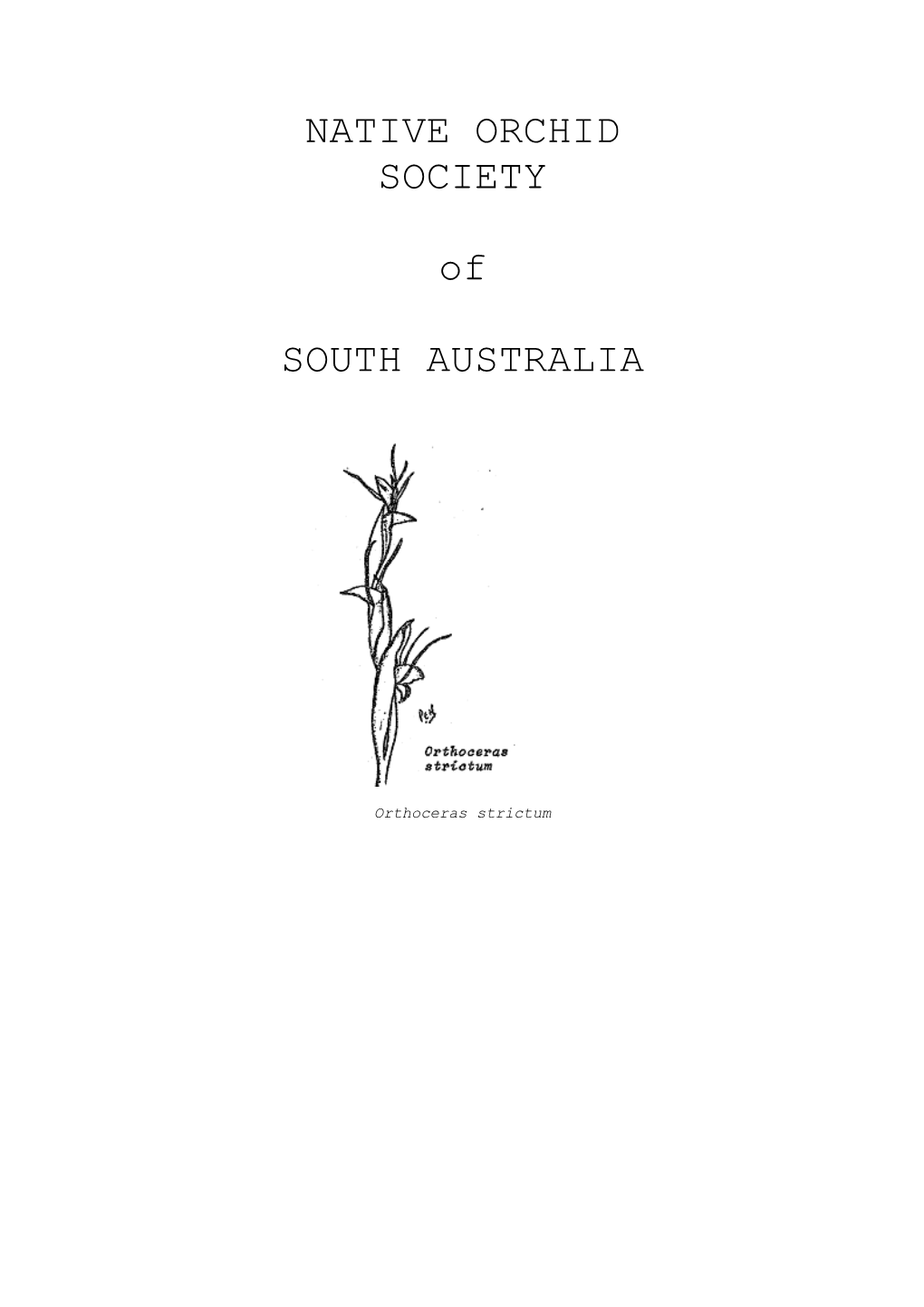 Native Orchid Society of South Australia