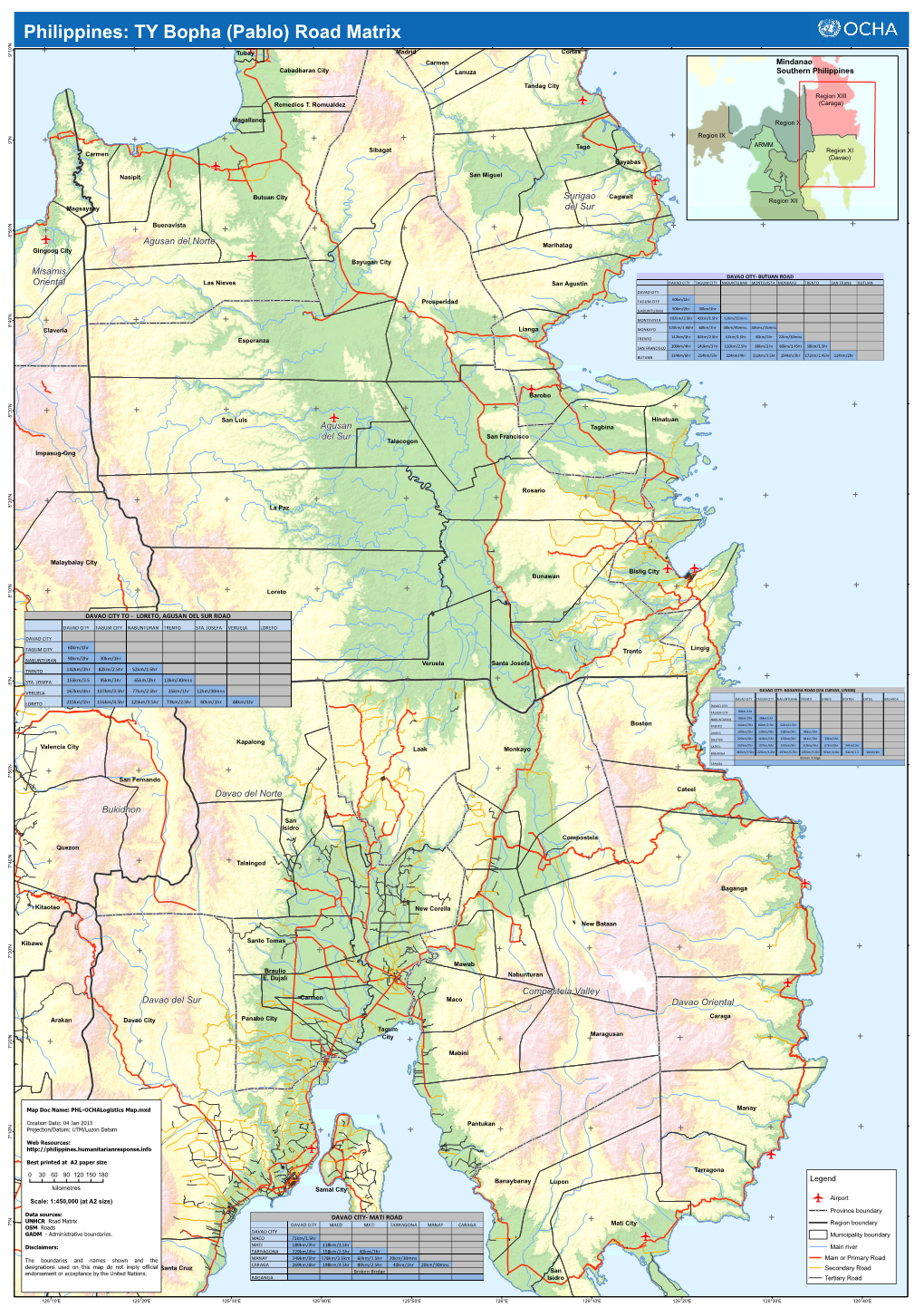 PHI-OCHA Logistics Map 04Dec2012