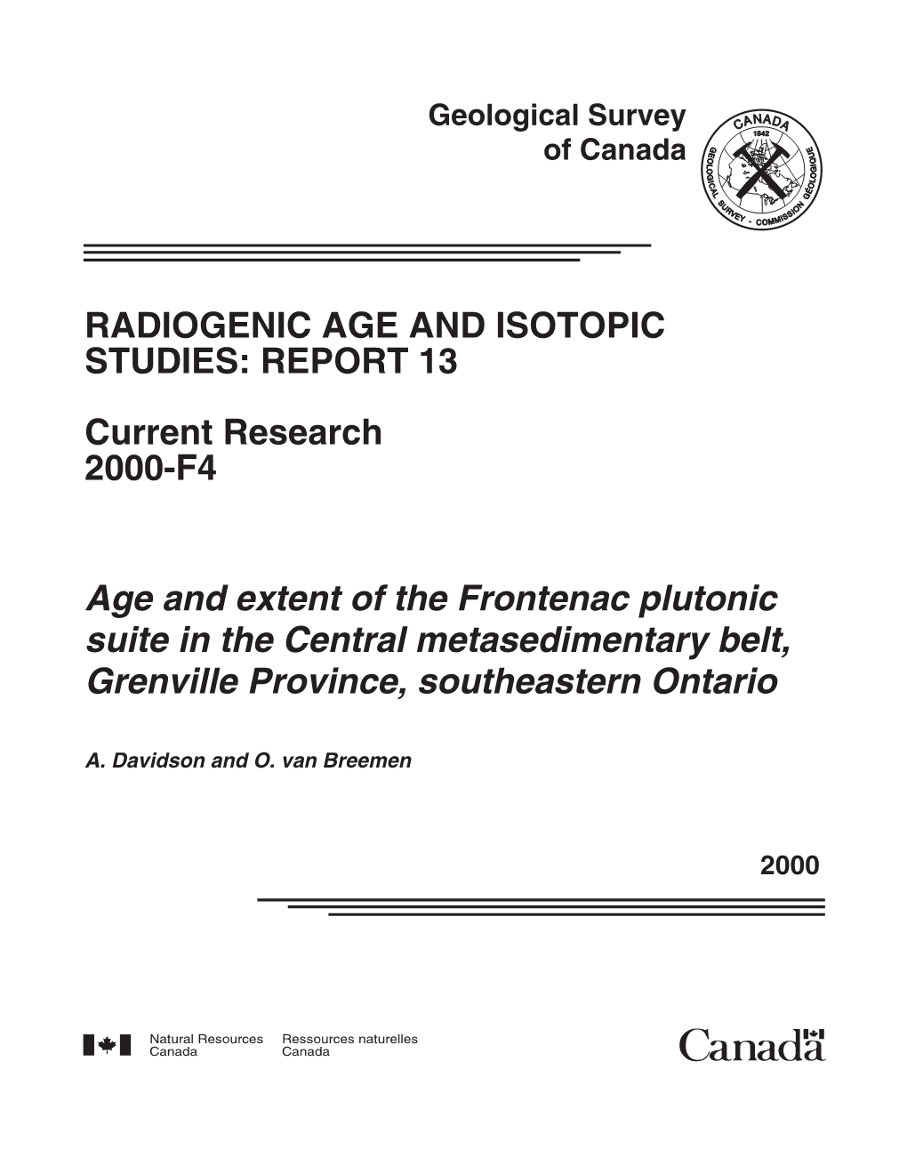Age and Extent of the Frontenac Plutonic Suite in the Central Metasedimentary Belt, Grenville Province, Southeastern Ontario