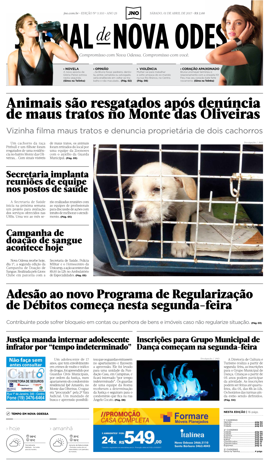 Jornal De Nova Odessa, Onde Consta “Decreto N.º3.624 De 15 De Março De 2017”, Passa Constar “Decreto N.º3.634 De 15 De Março De 2017”