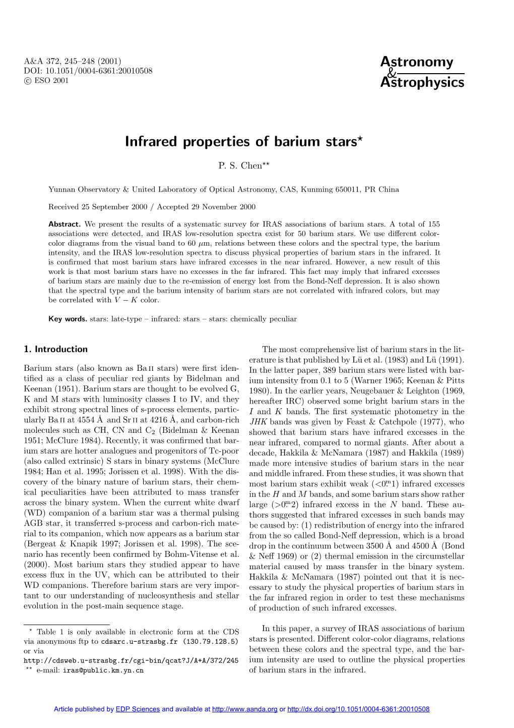 Infrared Properties of Barium Stars?