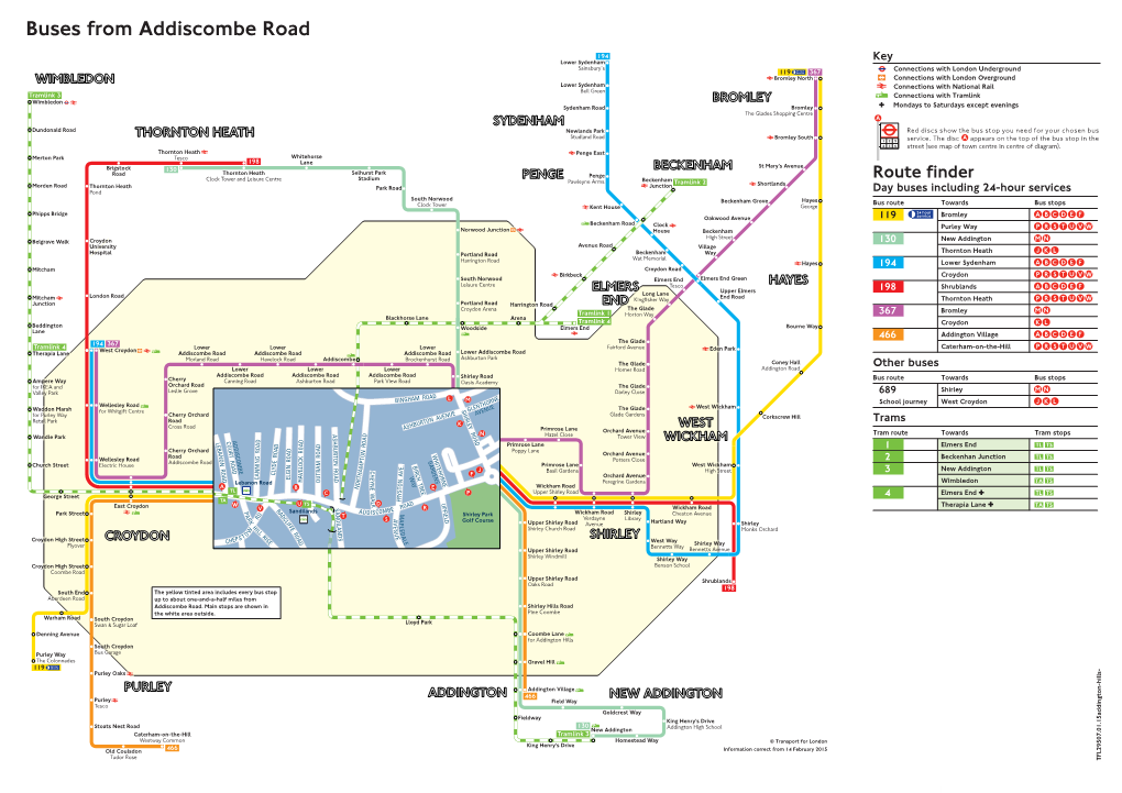 Buses from Addiscombe Road