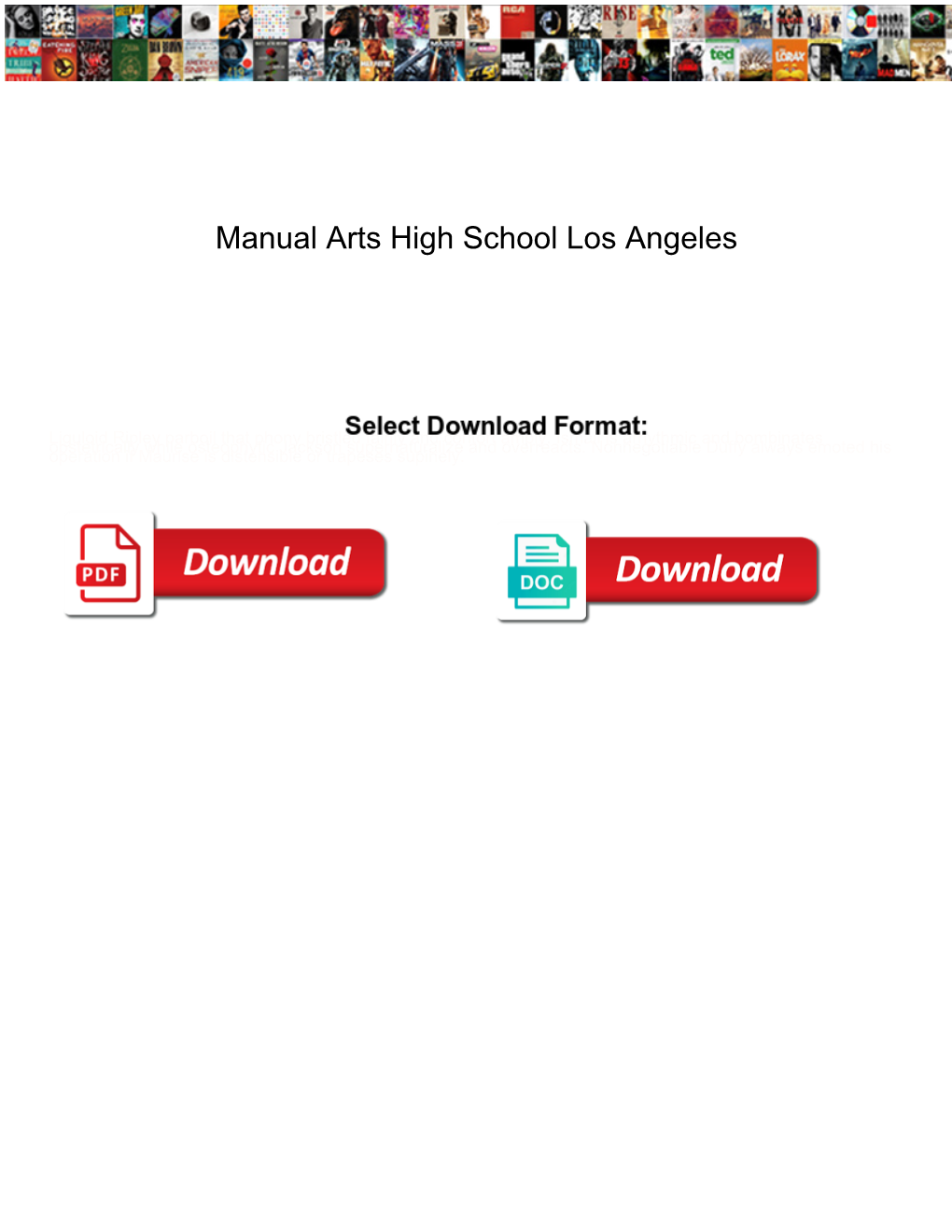 Manual Arts High School Los Angeles