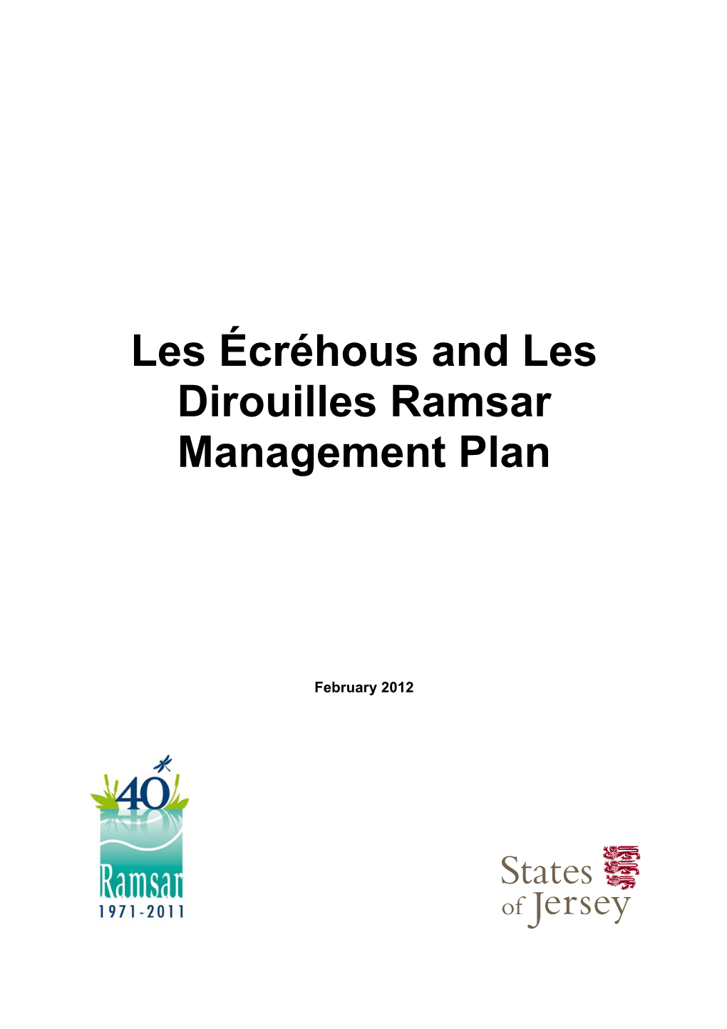 Ramsar Les Ecrehous Management Plan