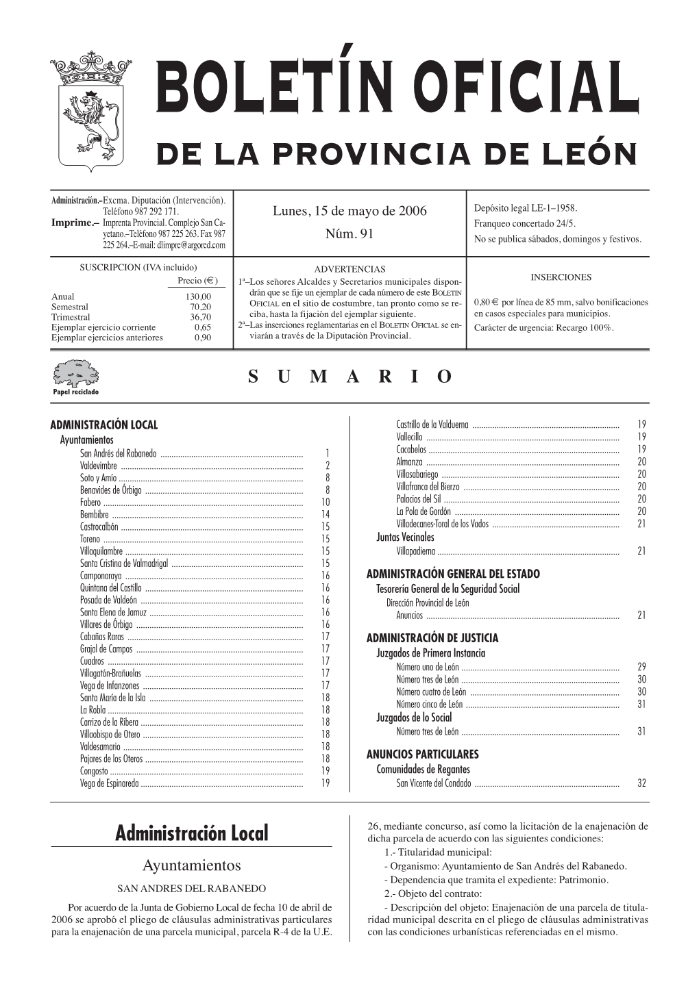 De La Provincia De León