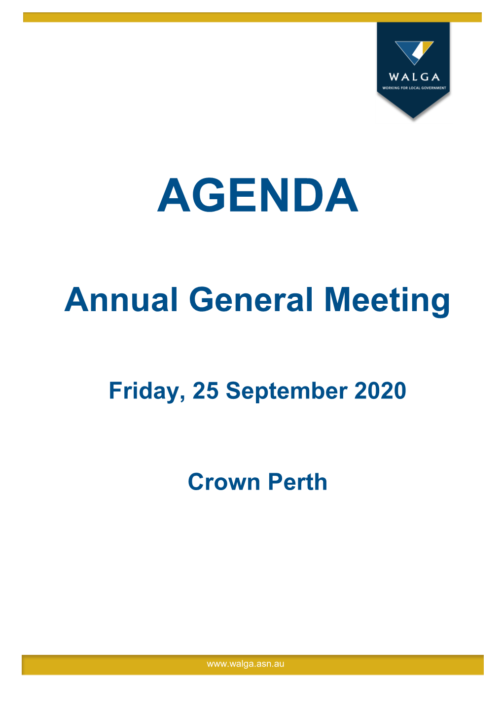 Agenda Annual General Meeting 2006