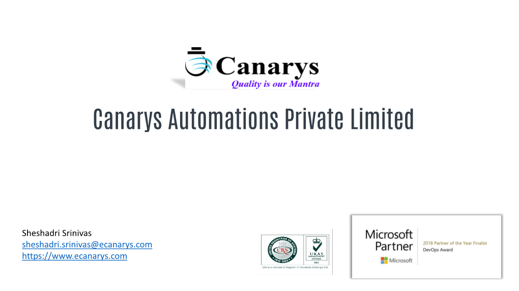 Canarys Automations Private Limited