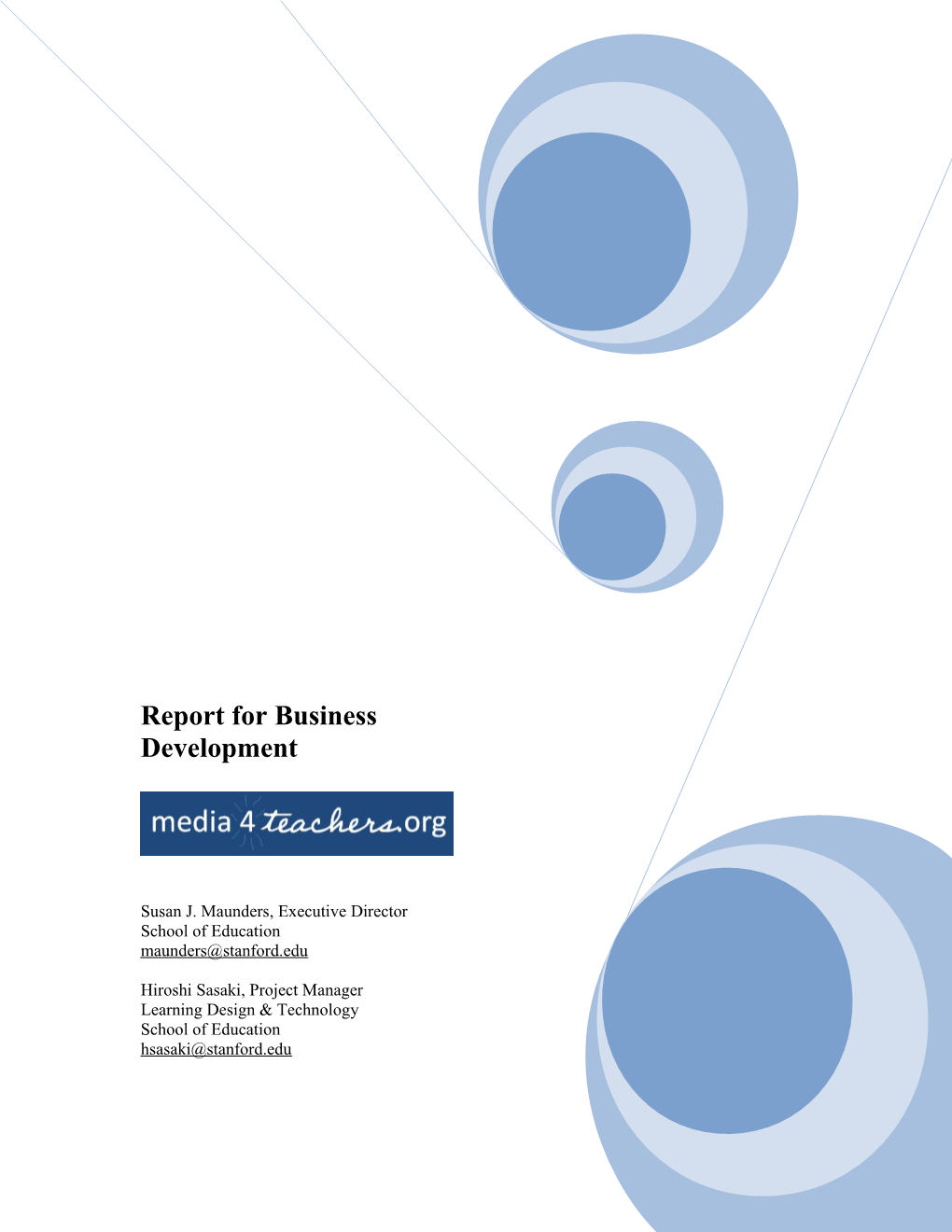 Report for Business Development Assignment: Media4teachers