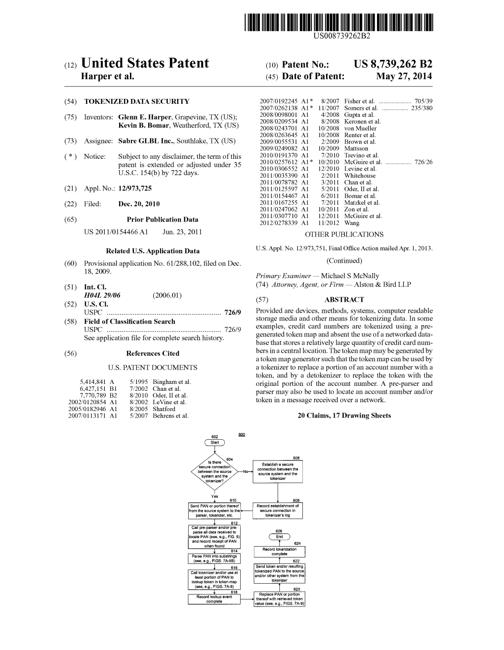 (12) United States Patent (10) Patent No.: US 8,739,262 B2 Harper Et Al