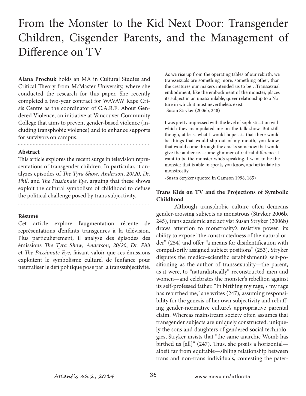 Transgender Children, Cisgender Parents, and the Management of Difference on TV