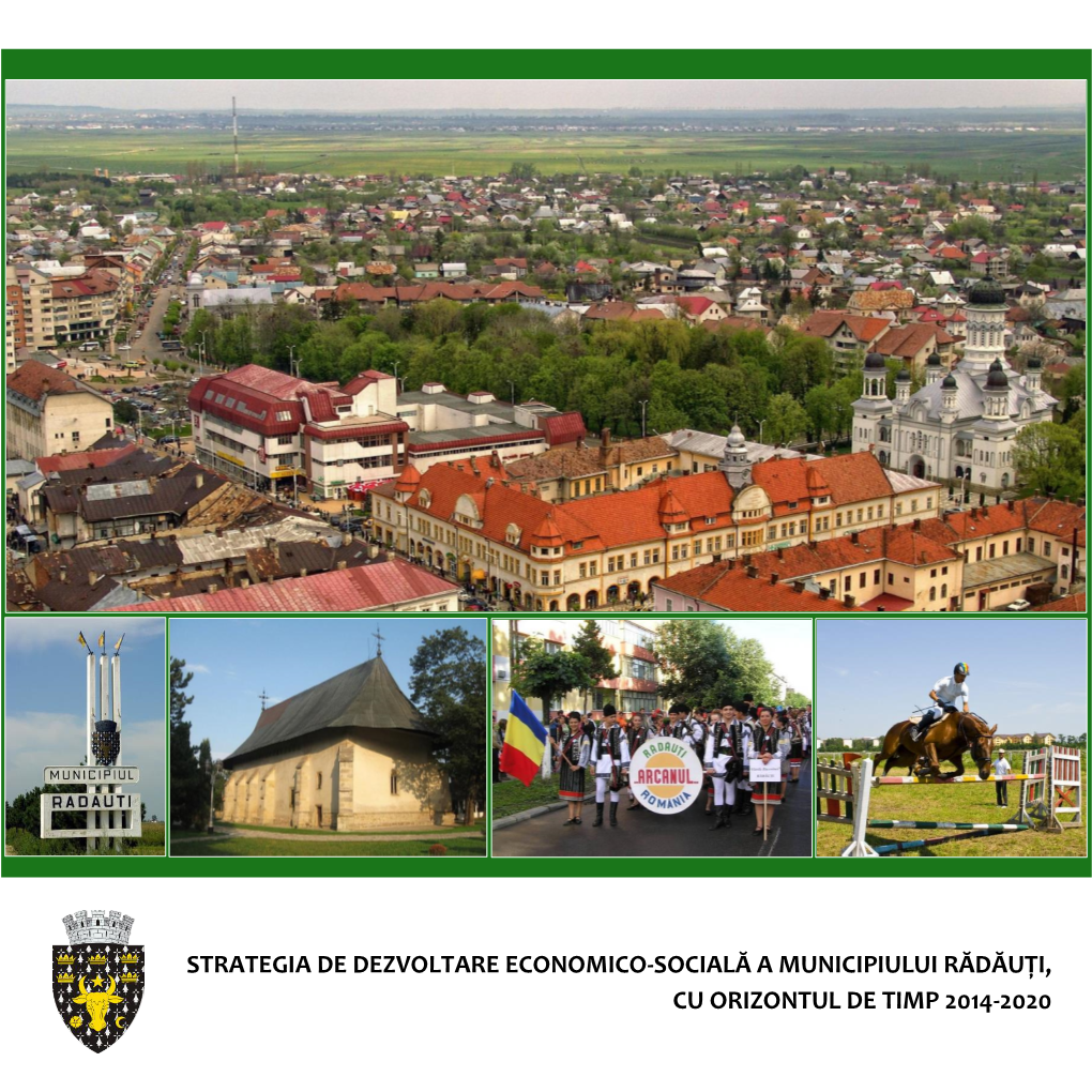 Strategia De Dezvoltare Economico-Socială a Municipiului Rădăuți, Cu Orizontul De Timp 2014-2020