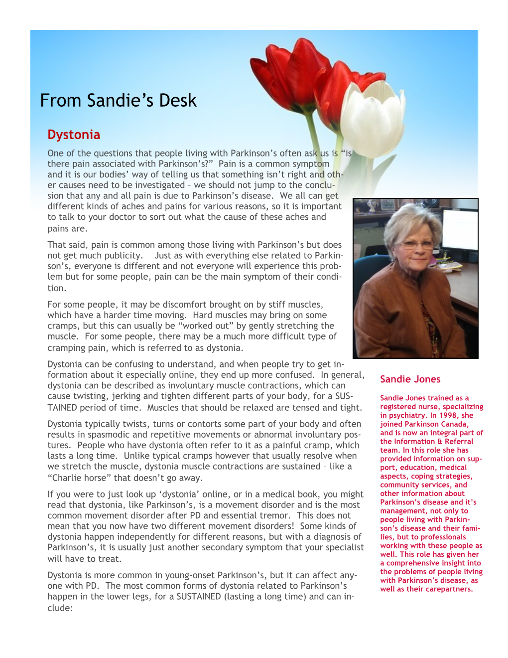 From Sandie's Desk