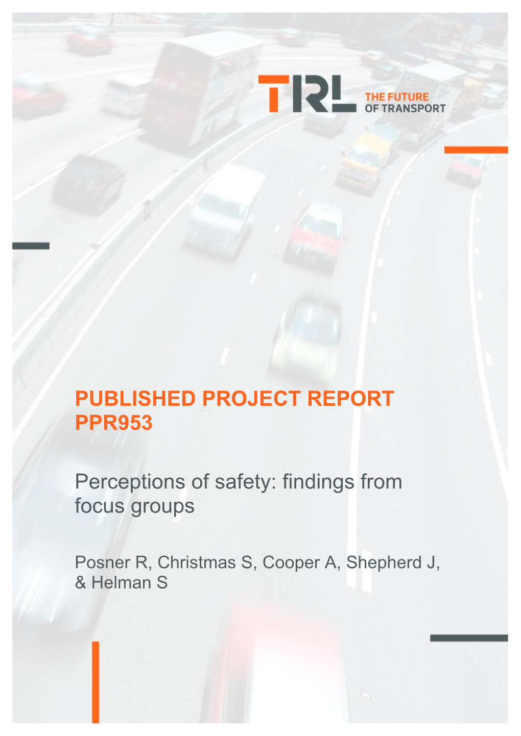 Published Project Report Ppr953