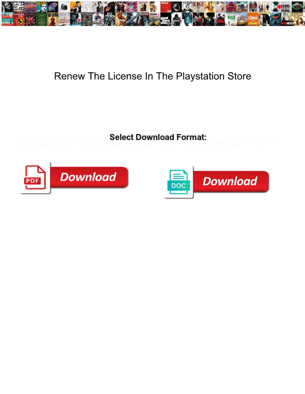 Renew the License in the Playstation Store